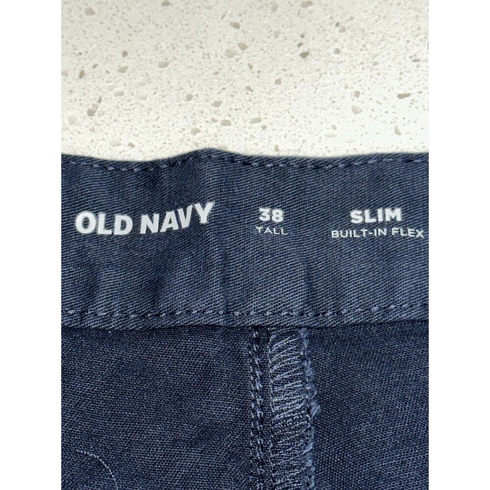 Old Navy Men’s Shorts NWT Slim Built in Flex Navy 38 Tall Chinos Casual - Picture 3 of 7
